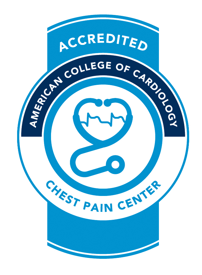 Chest Pain Center accreditation seal